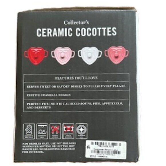Martha Stewart Collector's Ceramic Heart-Shaped Cocottes - Picture 3 of 5